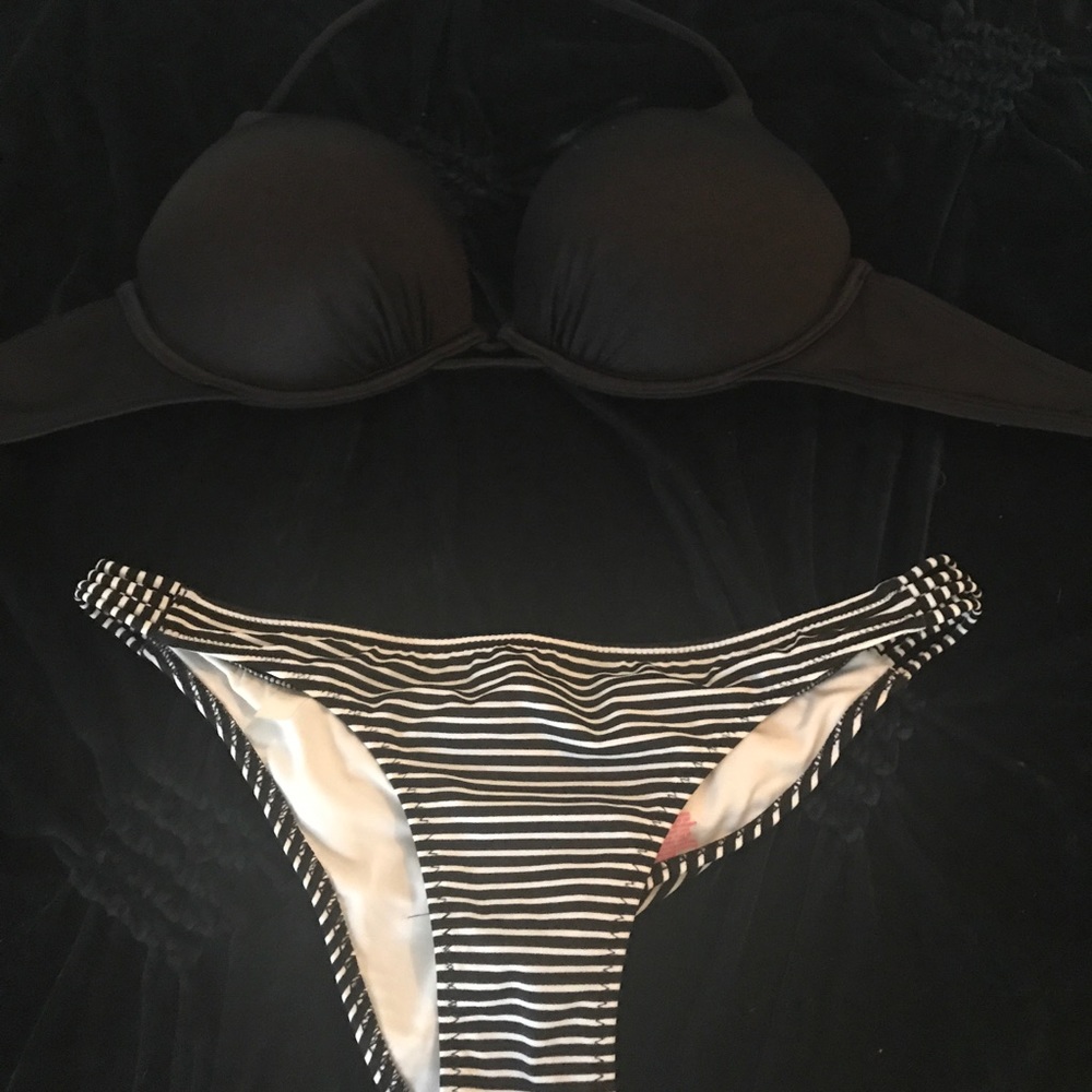 Victoria Secret Bombshell bikini. Black n white